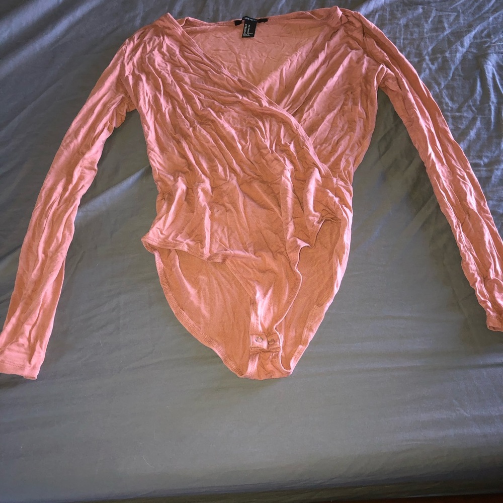 Ruffle Mauve Long Sleeve Bodysuit